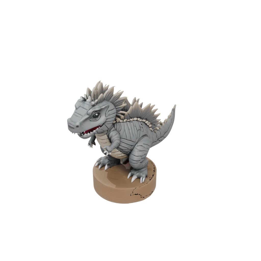 Woodgrain Chibi Dimetrodon