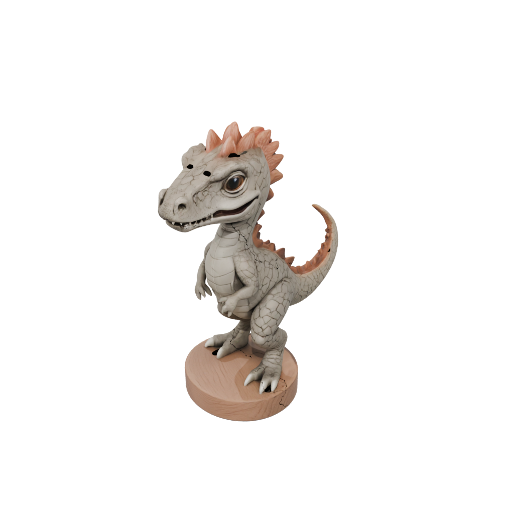 Woodgrain Chibi Pachycephalosaurus