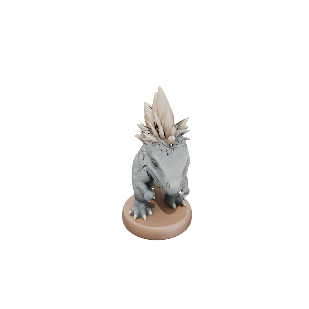 Woodgrain Chibi Stegosaurus — dinosaurs 3D print model, STL