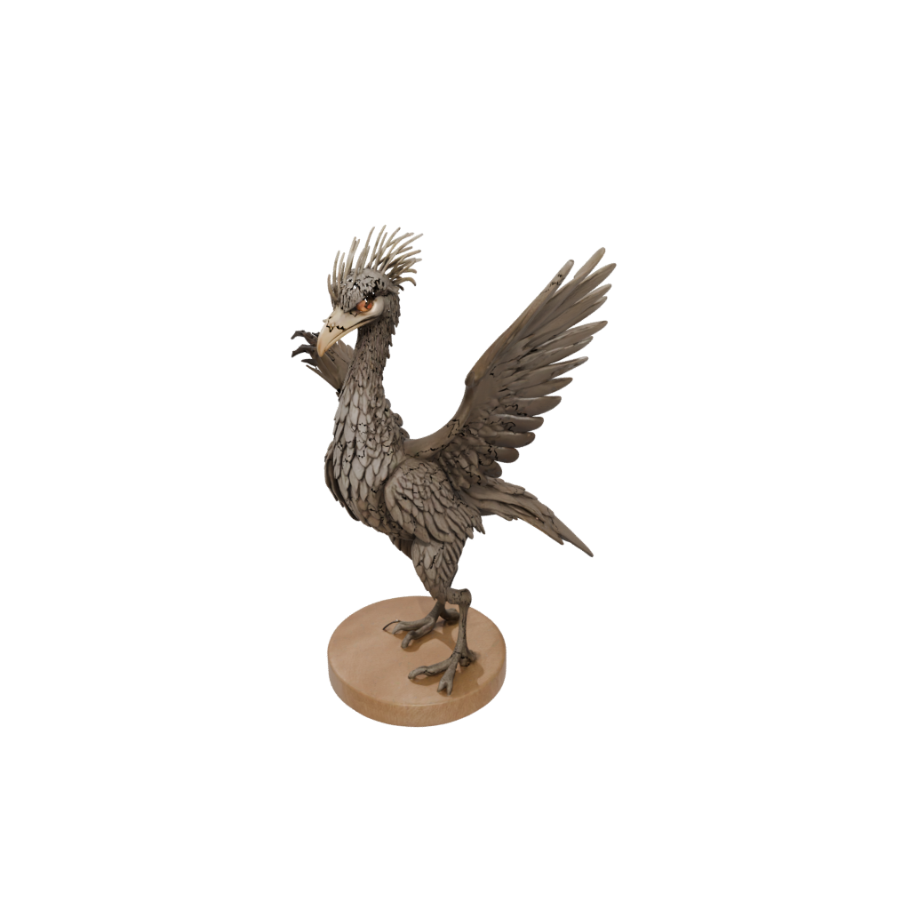 Woodgrain Feathered Archaeopteryx — dinosaurs 3D print model, STL