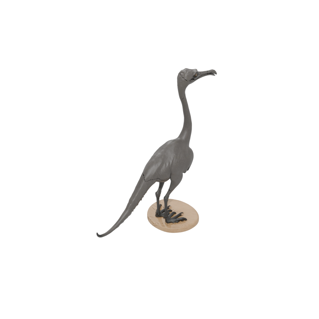 Woodgrain Feathered Gallimimus