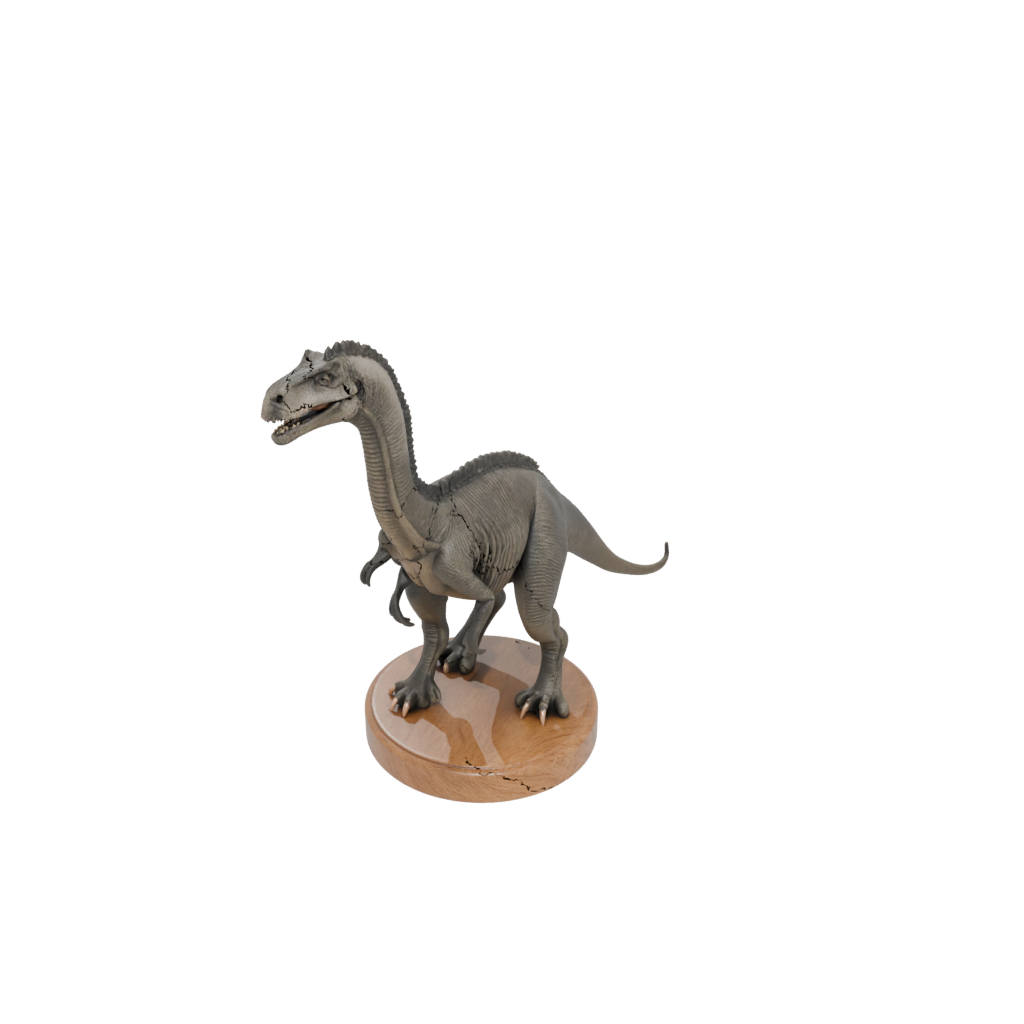 Woodgrain Feathered Iguanodon — dinosaurs 3D print model, STL