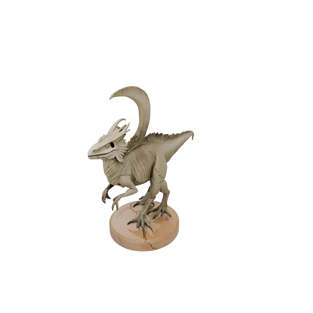 Woodgrain Feathered Protoceratops