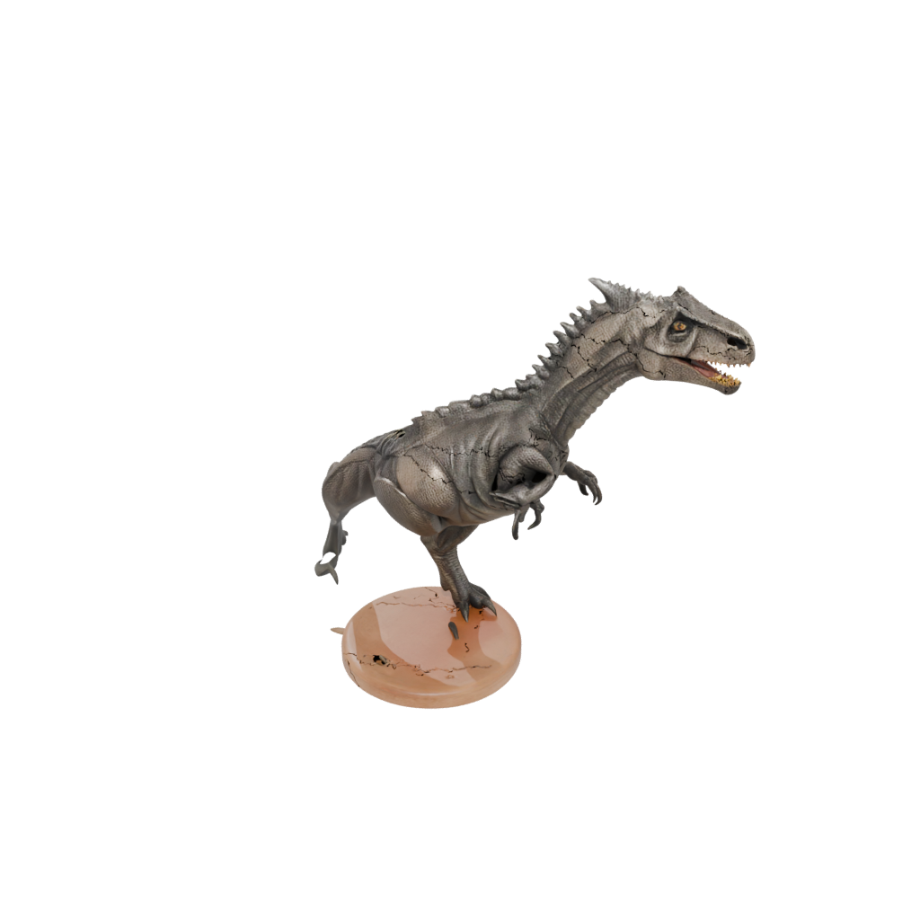 Woodgrain Flexi Carnotaurus — dinosaurs 3D print model, STL