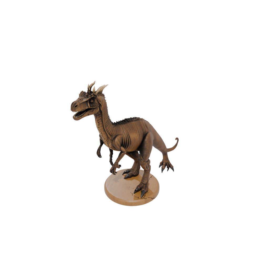 Woodgrain Flexi Pachycephalosaurus — dinosaurs 3D print model, STL