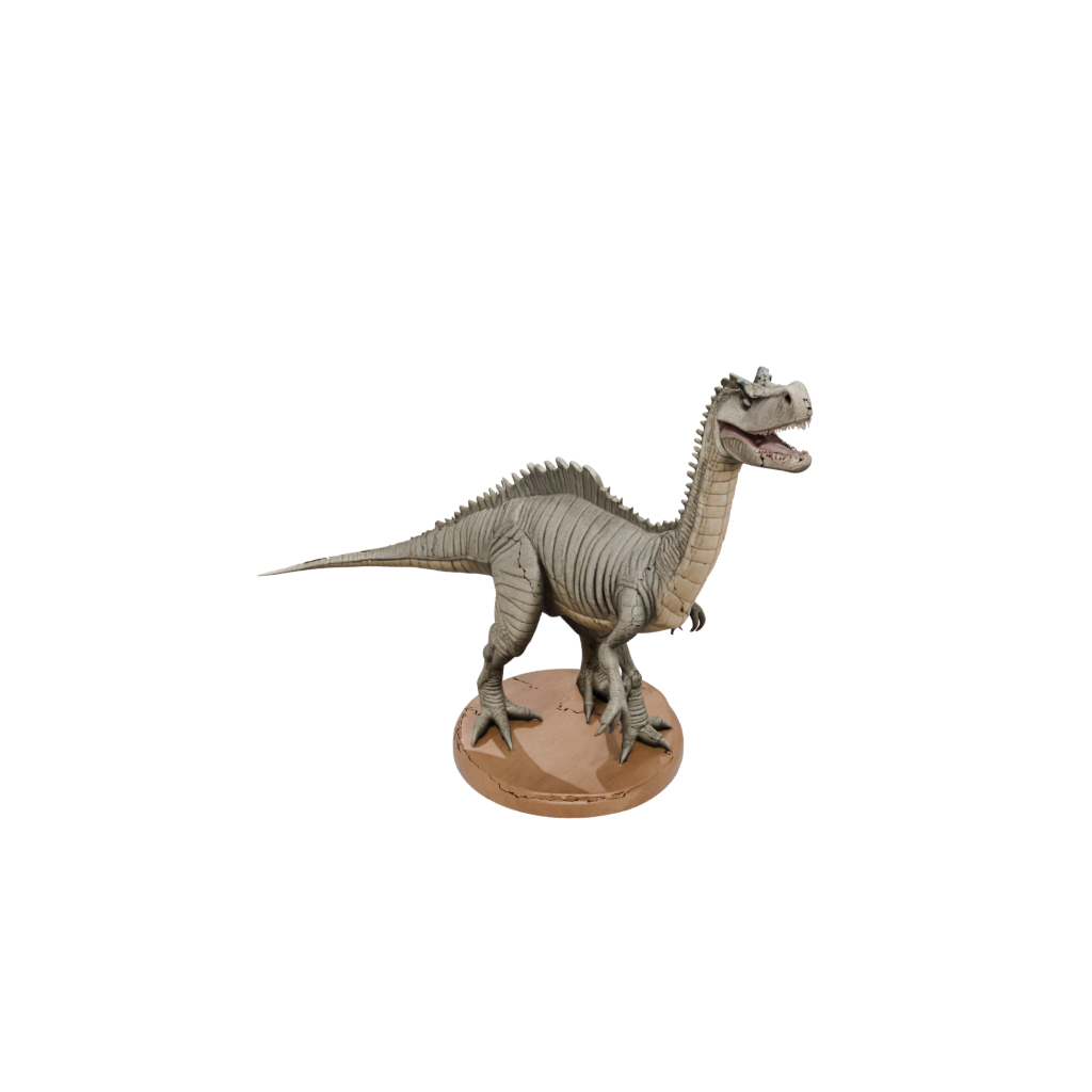 Woodgrain Flexi Spinosaurus — dinosaurs 3D print model, STL