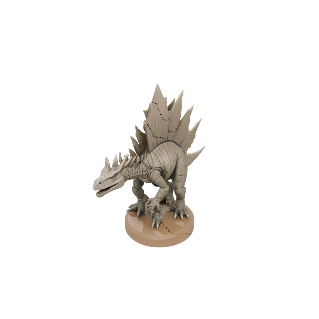 Woodgrain Flexi Stegosaurus — dinosaurs 3D print model, STL