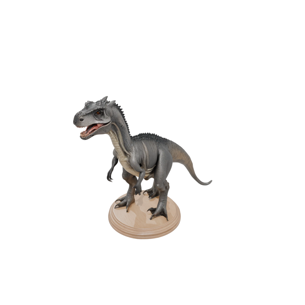 Woodgrain Carnotaurus — dinosaurs 3D print model, STL