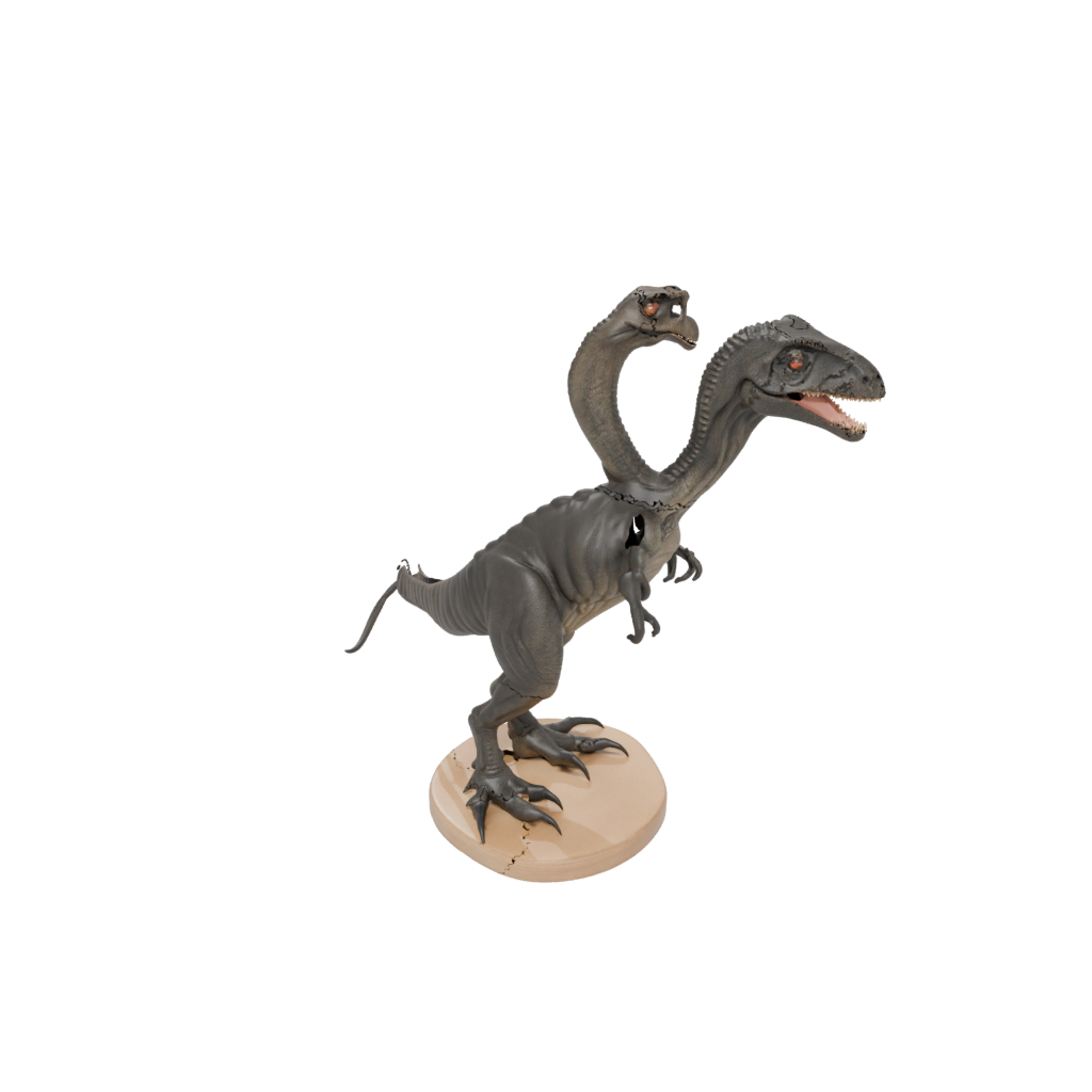 Woodgrain Deinonychus — dinosaurs 3D print model, STL