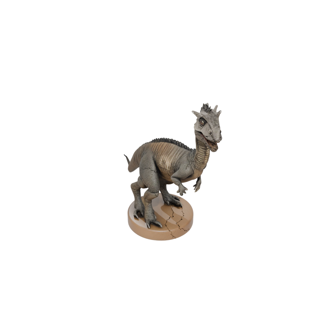 Woodgrain Pachycephalosaurus — dinosaurs 3D print model, STL