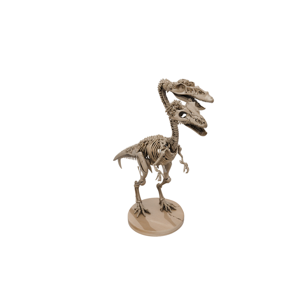 Woodgrain Skeleton Compsognathus