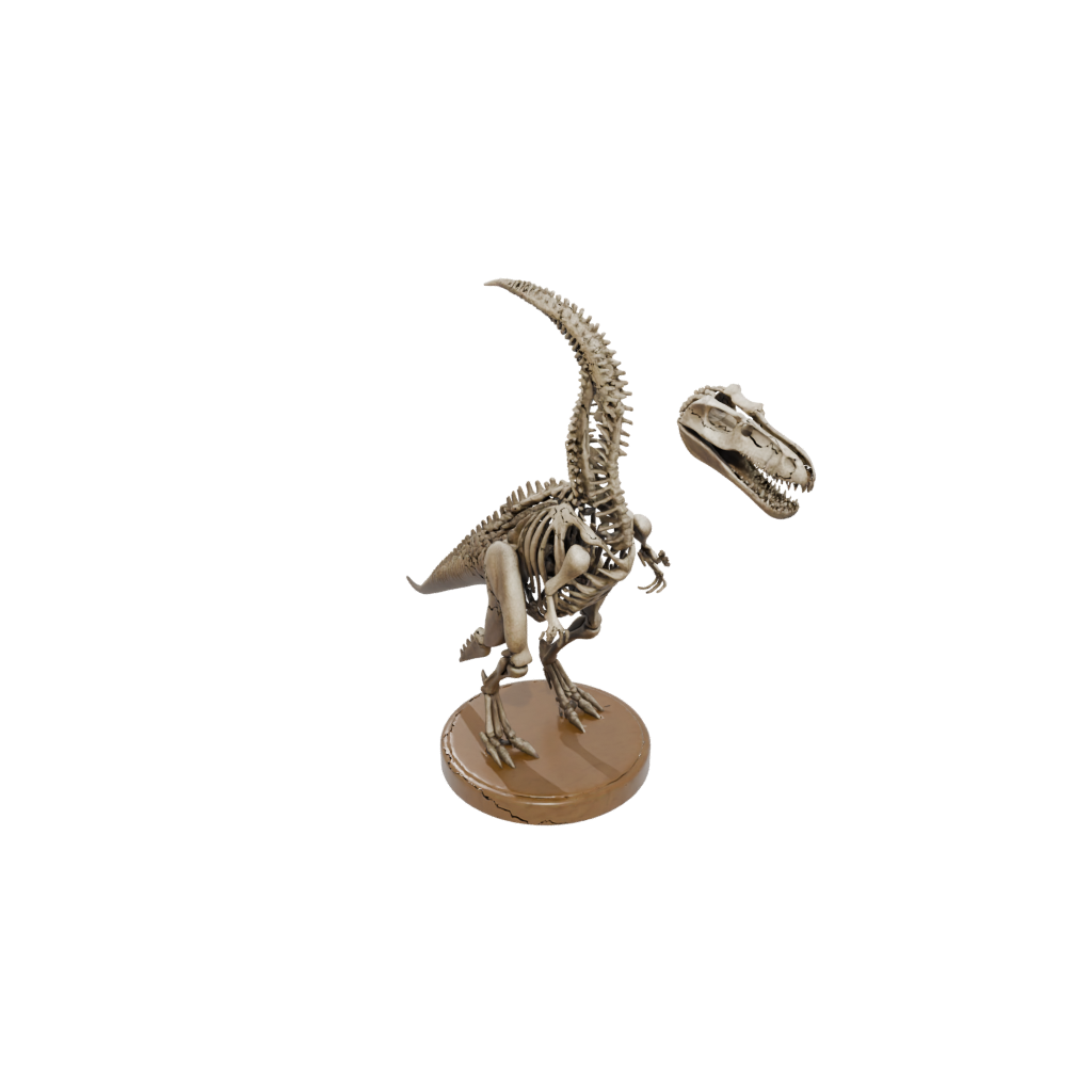 Woodgrain Skeleton Mosasaurus