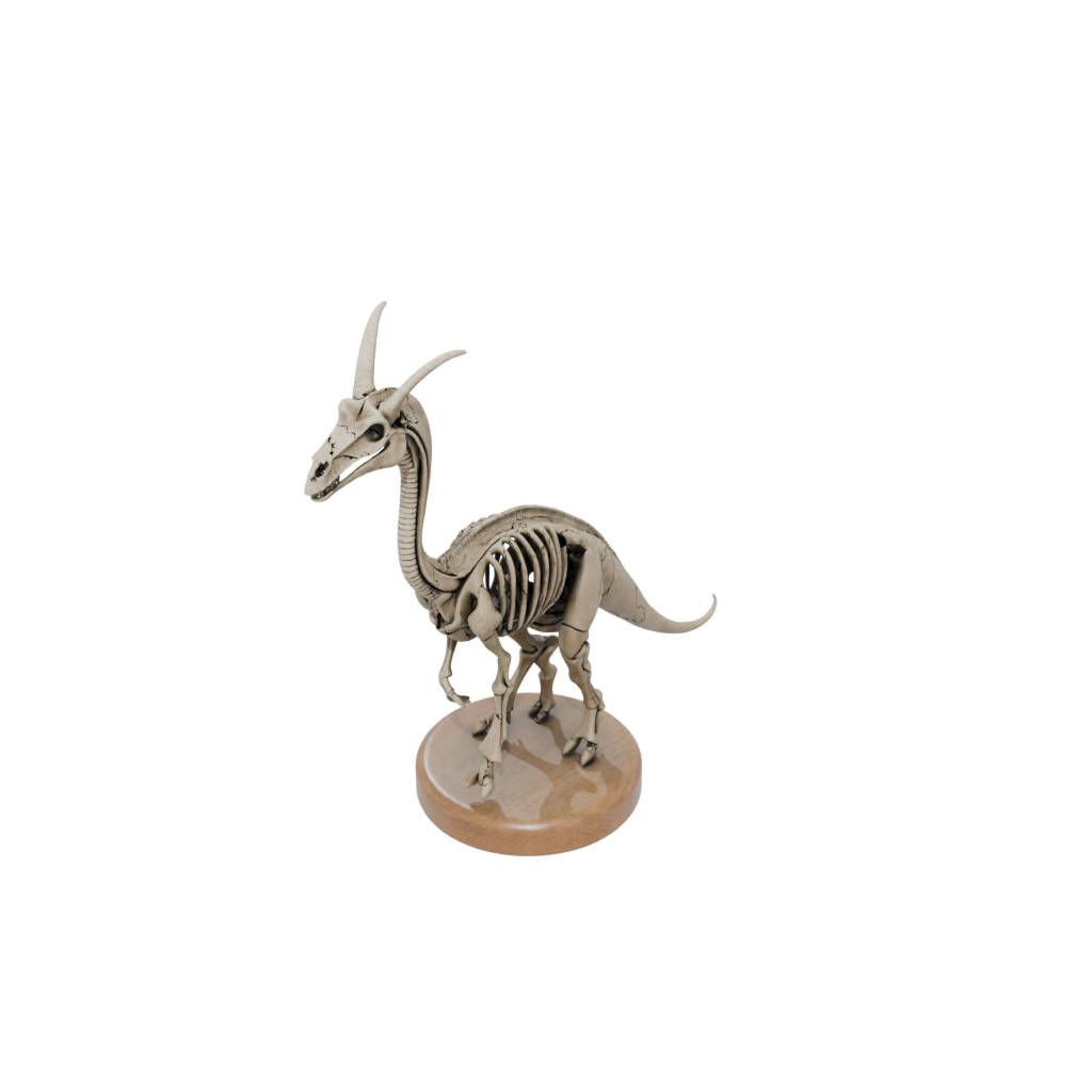 Woodgrain Skeleton Parasaurolophus