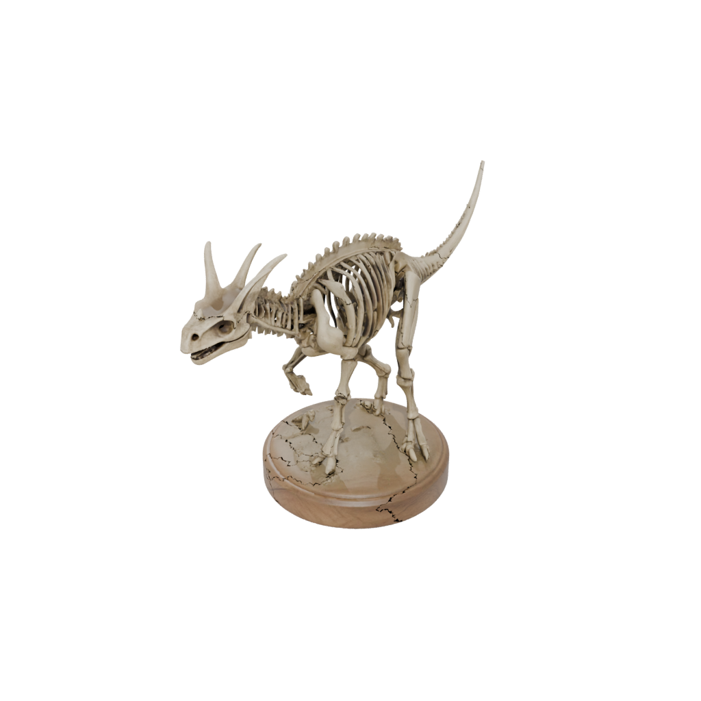 Woodgrain Skeleton Protoceratops