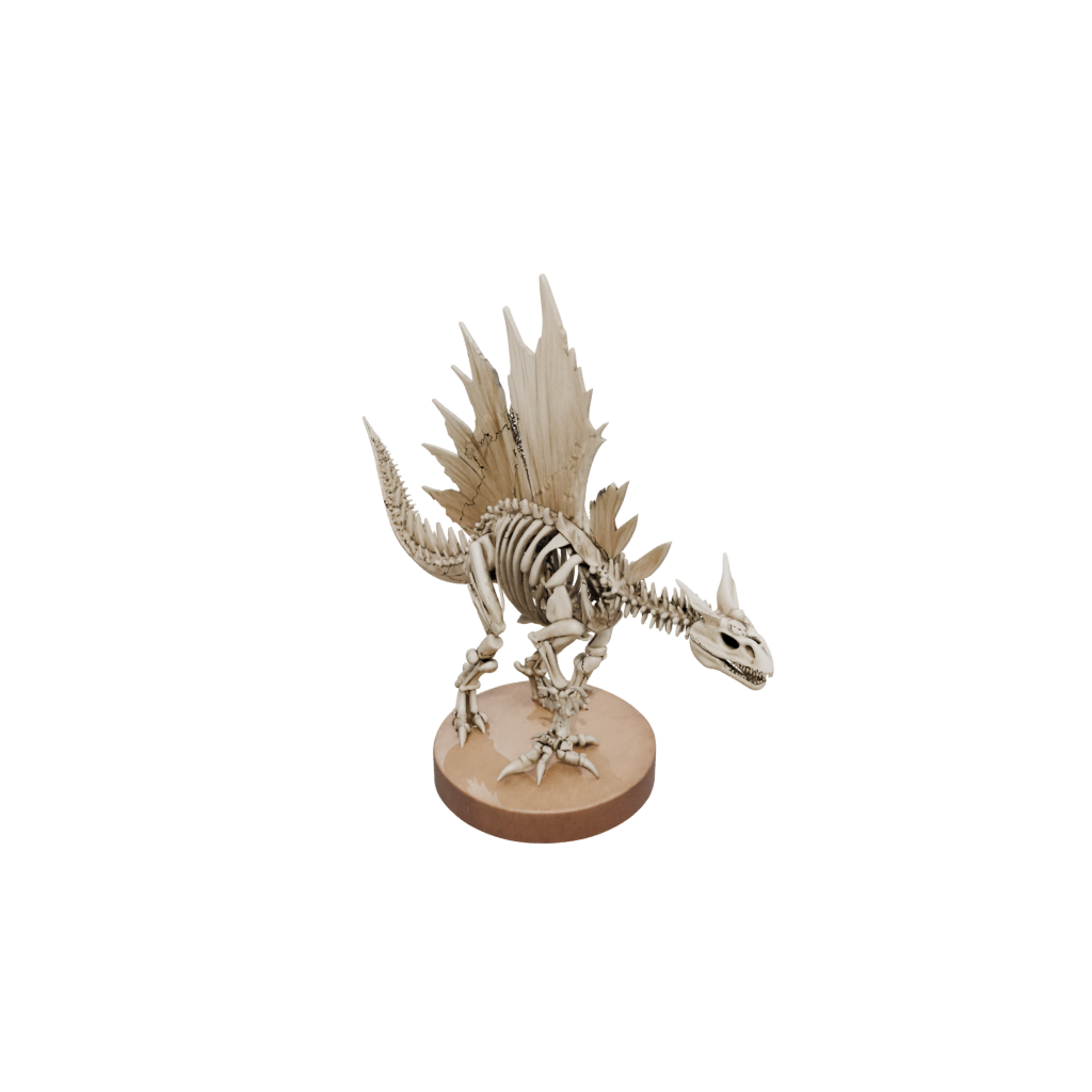 Woodgrain Skeleton Stegosaurus