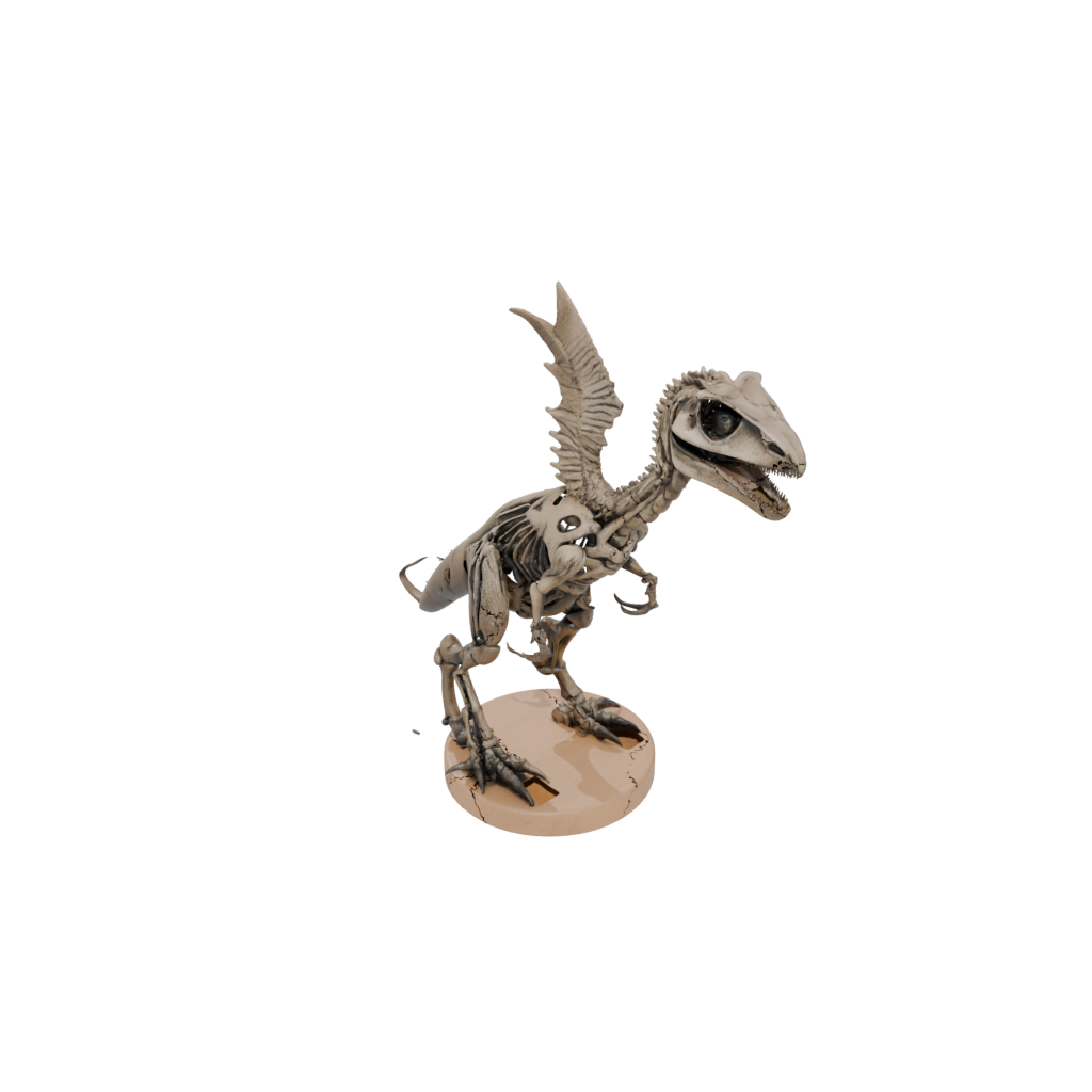 Woodgrain Skeleton Utahraptor