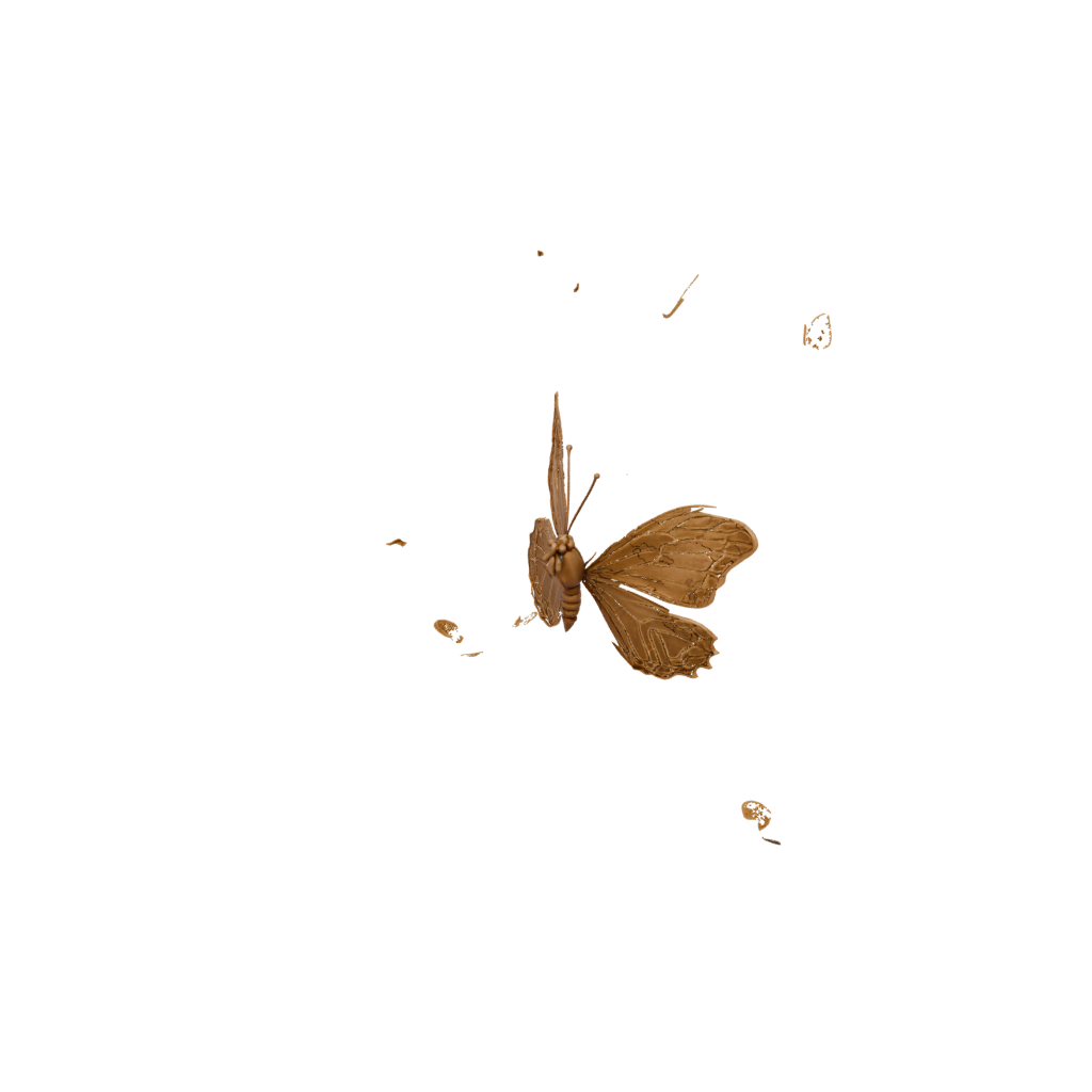 Bronze Pocket Articulated Butterfly