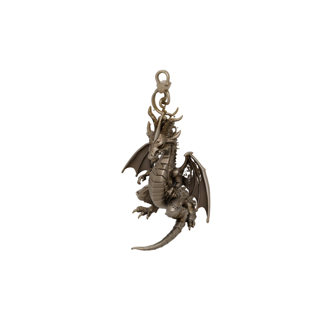 Bronze Pocket Articulated Keychain Dragonling