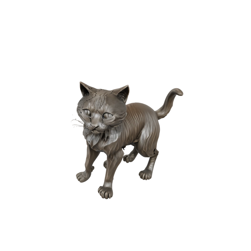 Bronze Big Articulated Cat