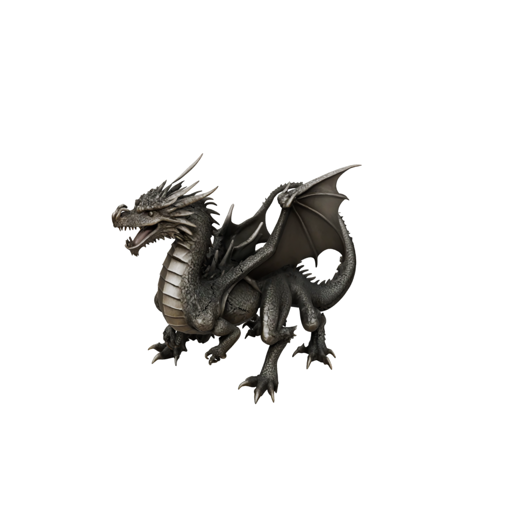 Bronze Big Articulated Dragon Long