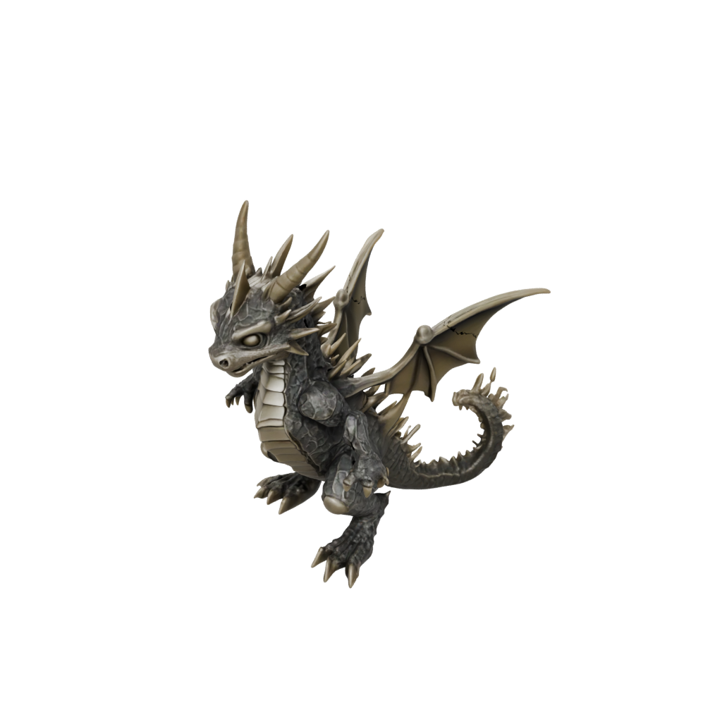 Bronze Big Articulated Keychain Dragonling