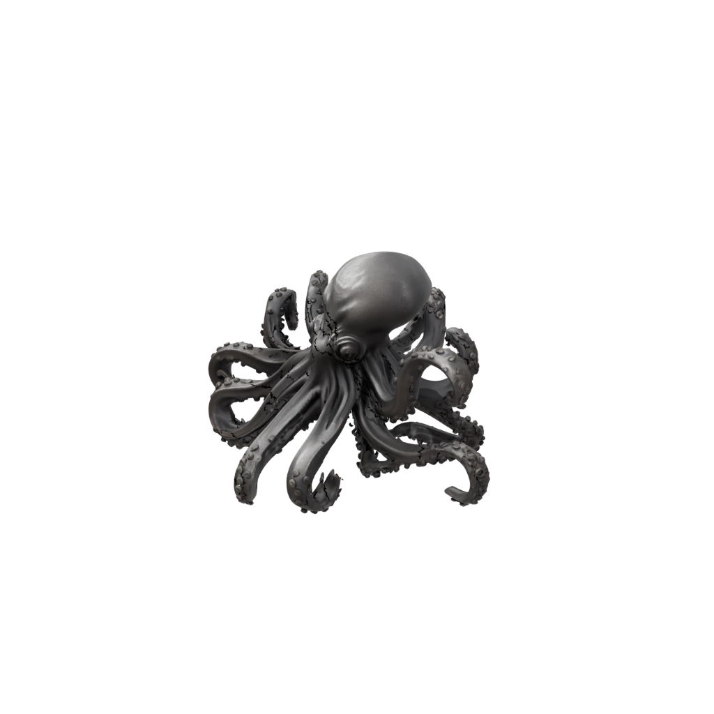 Bronze Big Articulated Octopus Mini