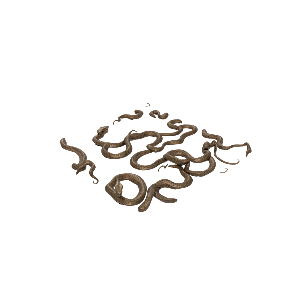 Bronze Big Articulated Snake Long