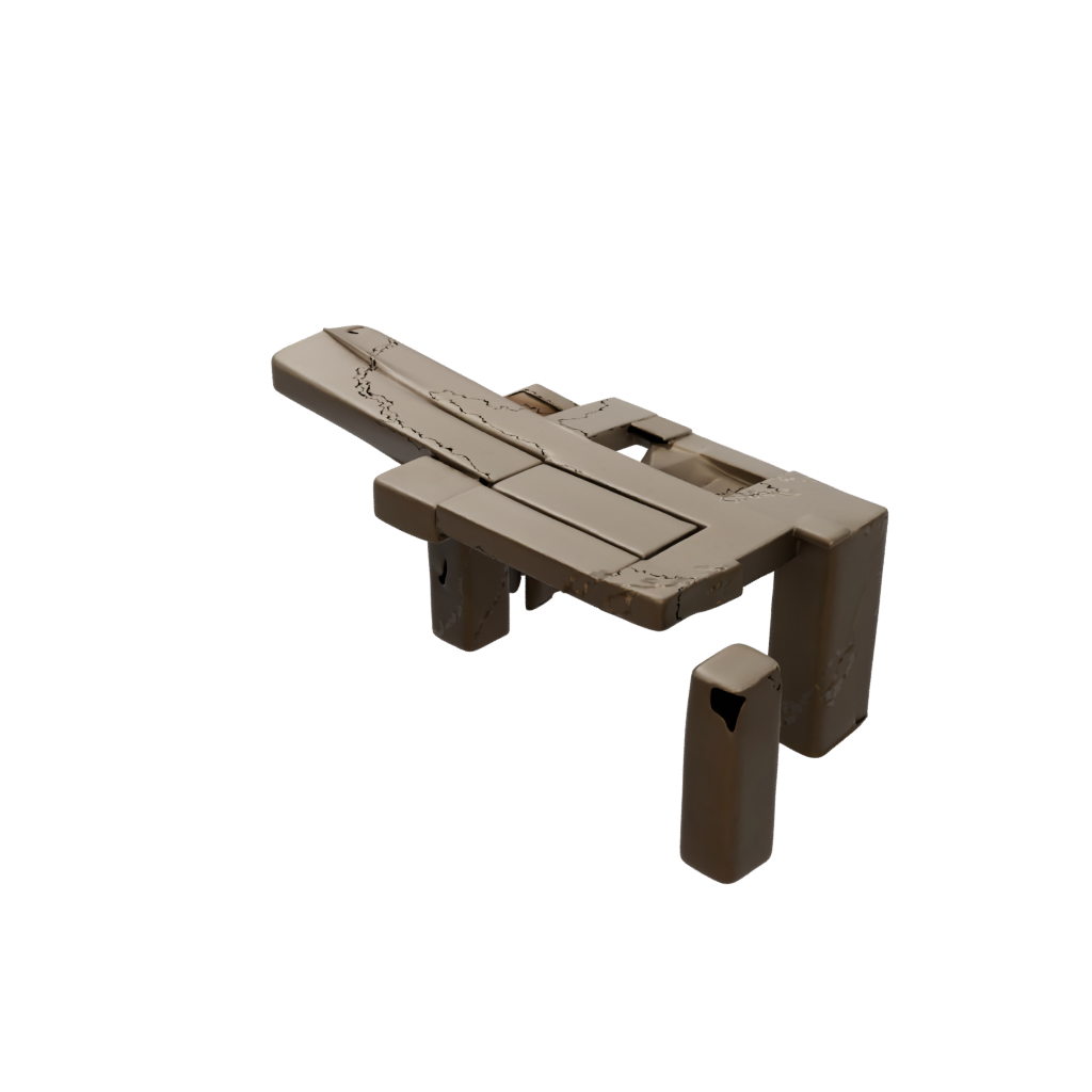 Bronze Big Tri-Bar Flip Toy