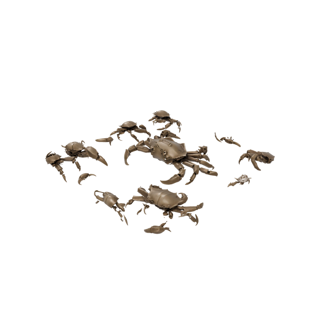 Bronze Soft Articulated Crab
