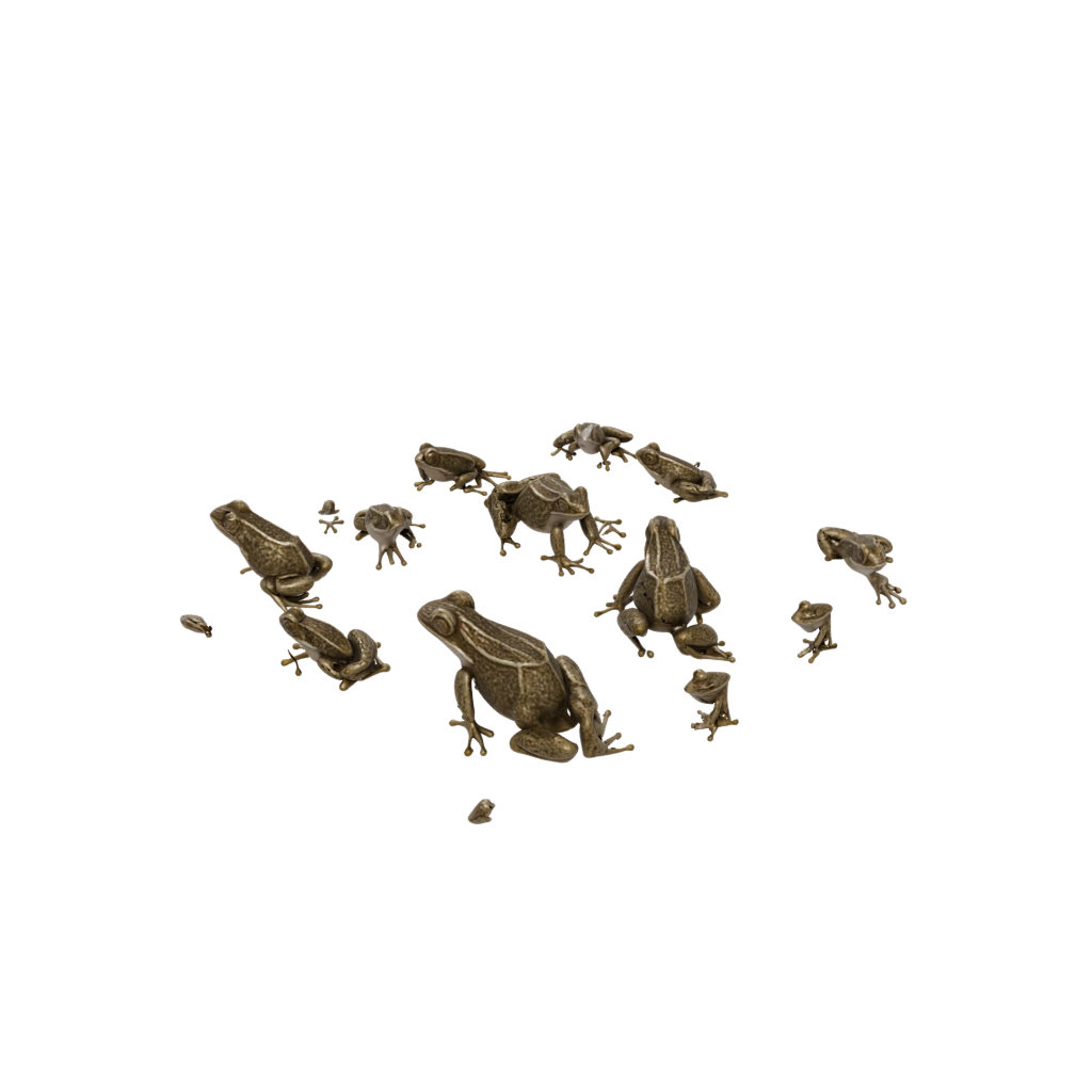 Bronze Soft Articulated Frog