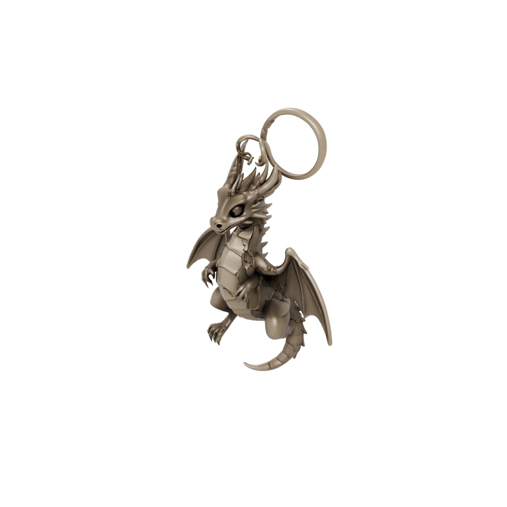 Bronze Soft Articulated Keychain Dragonling