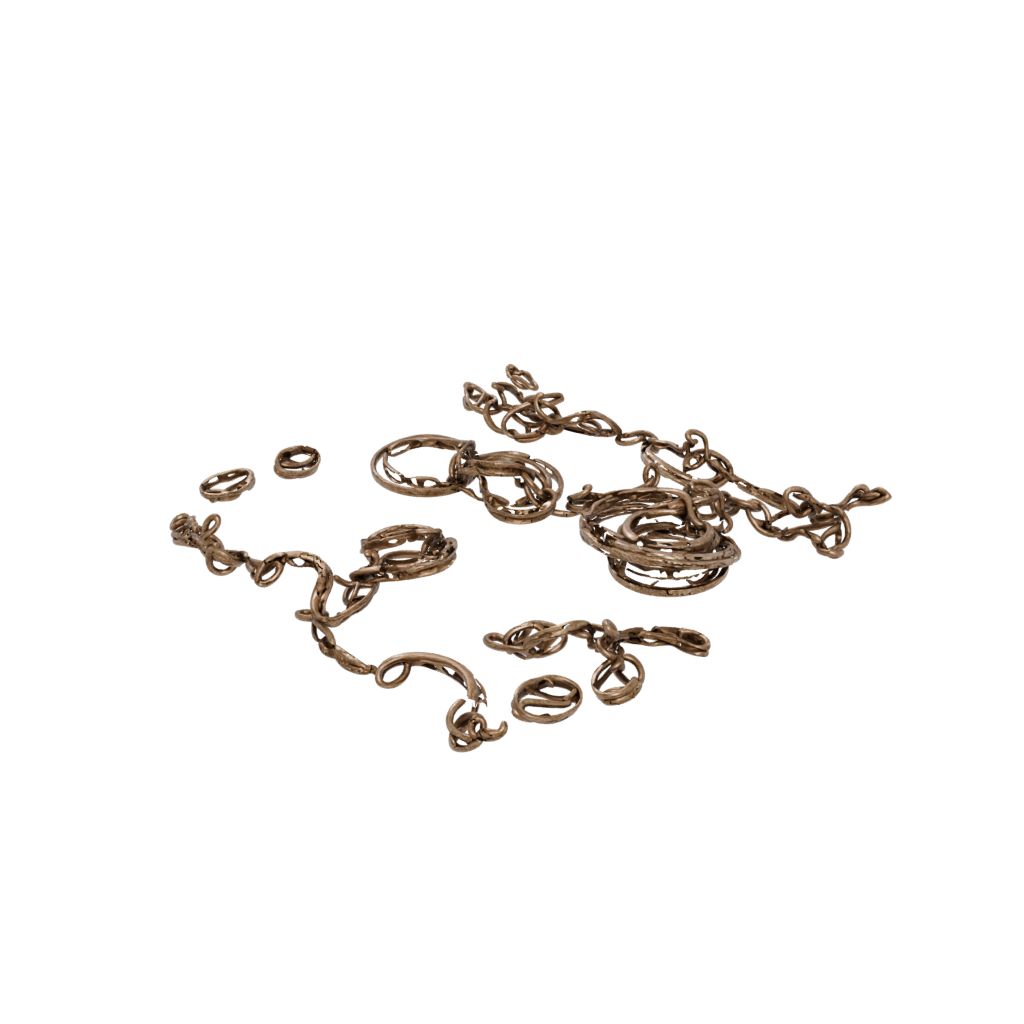 Bronze Soft Interlocking Ring Chain