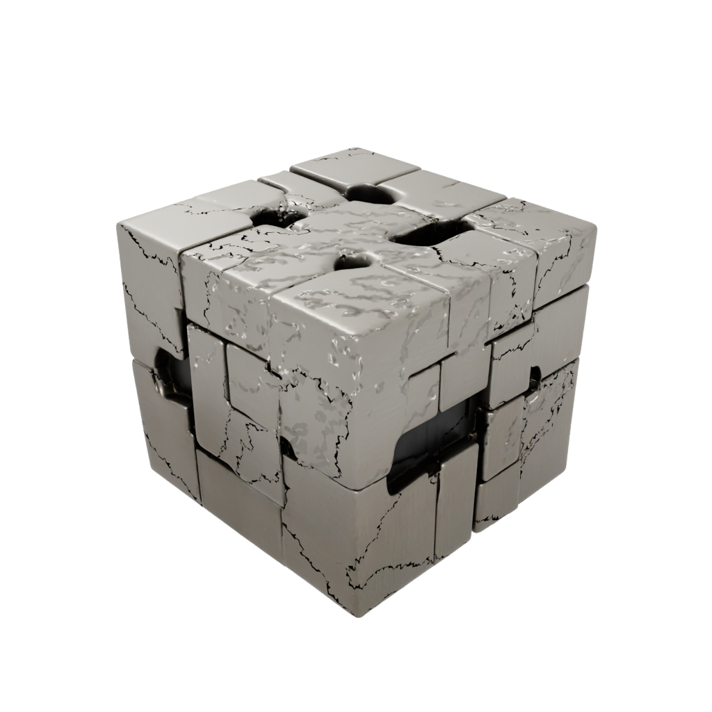 Bronze Soft Slide-Puzzle Cube