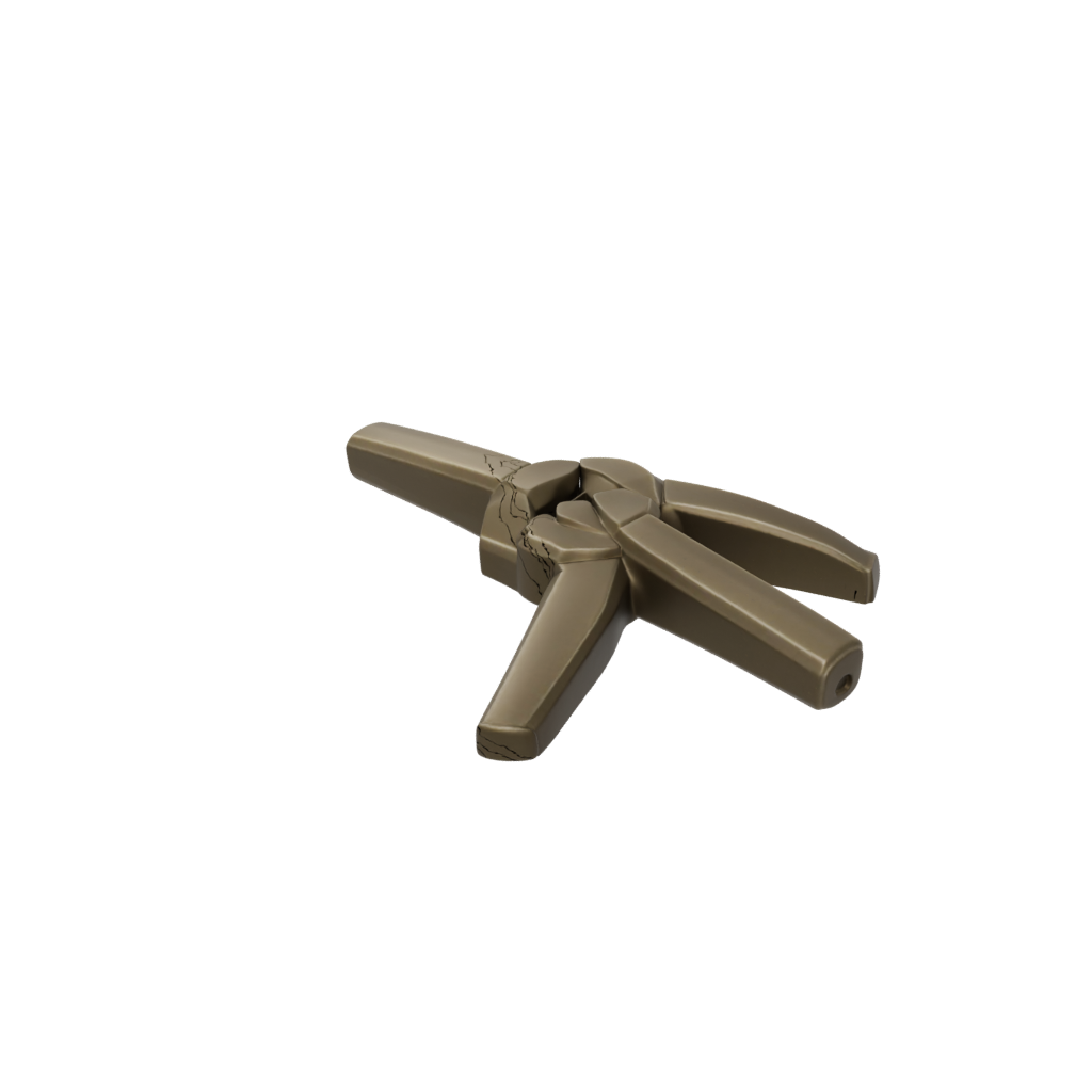 Bronze Soft Tri-Bar Flip Toy