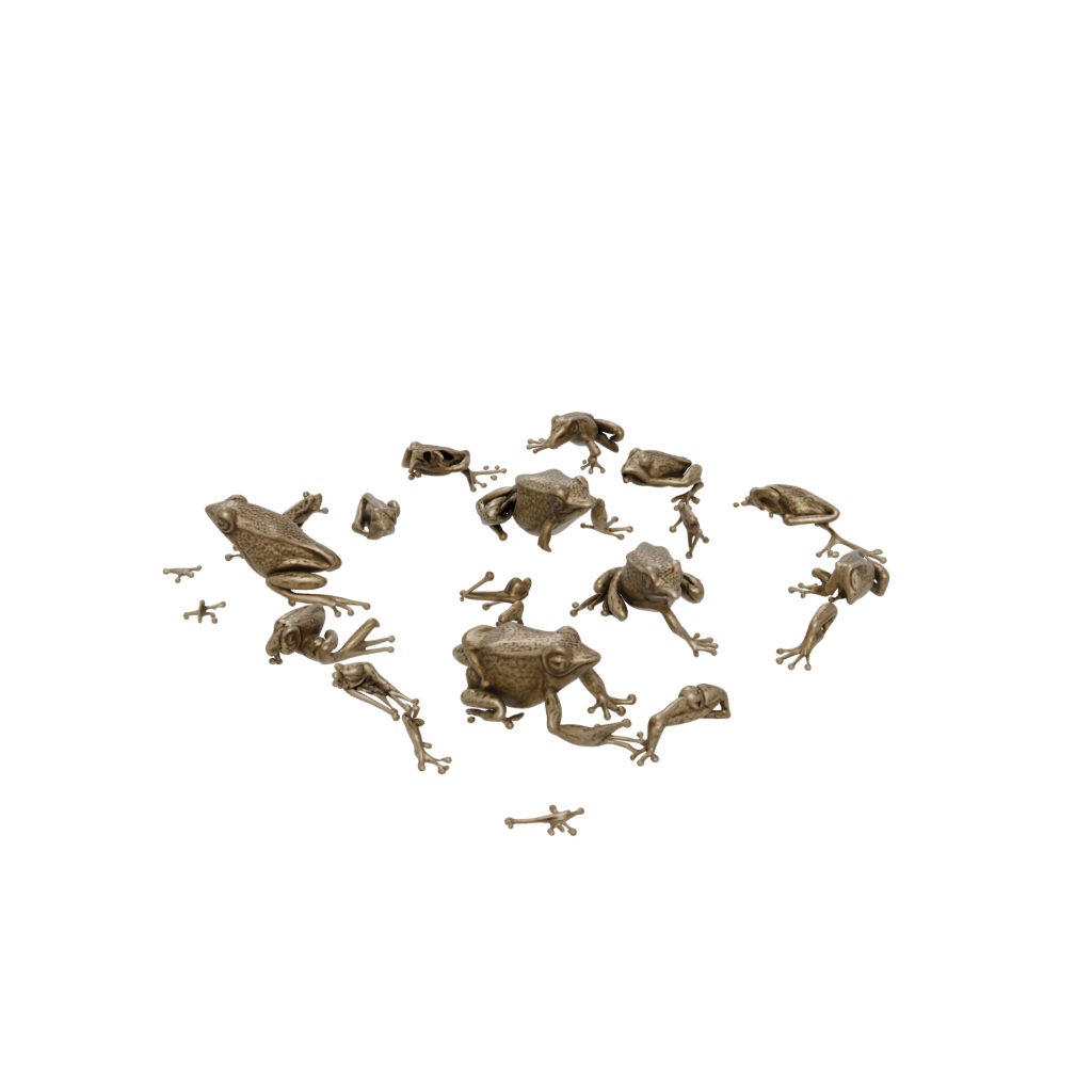 Bronze Articulated Frog