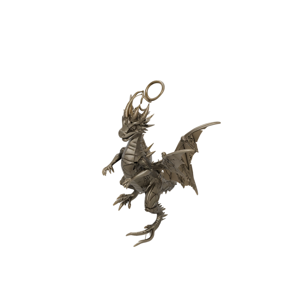 Bronze Articulated Keychain Dragonling