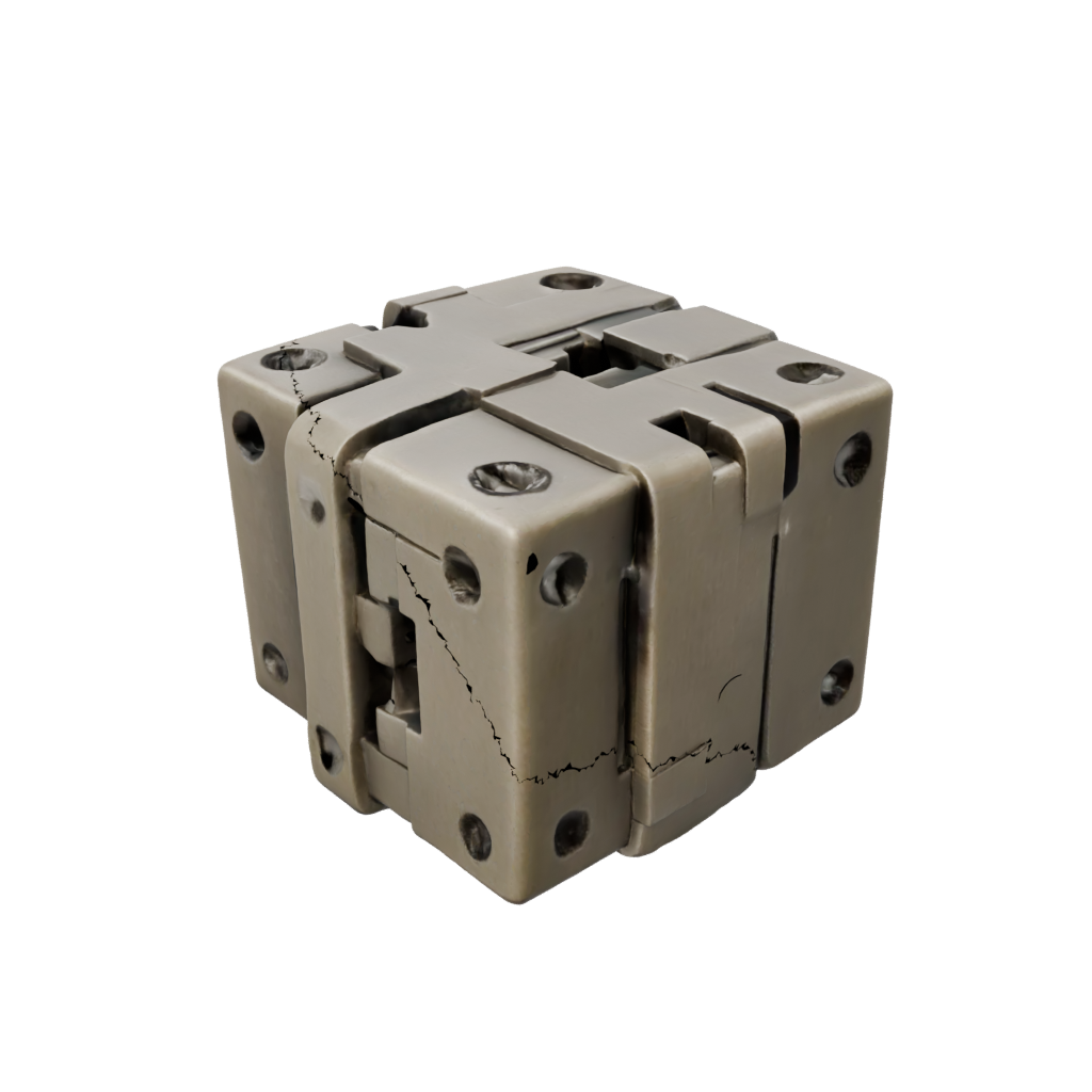 Bronze Folding Hinge Cube