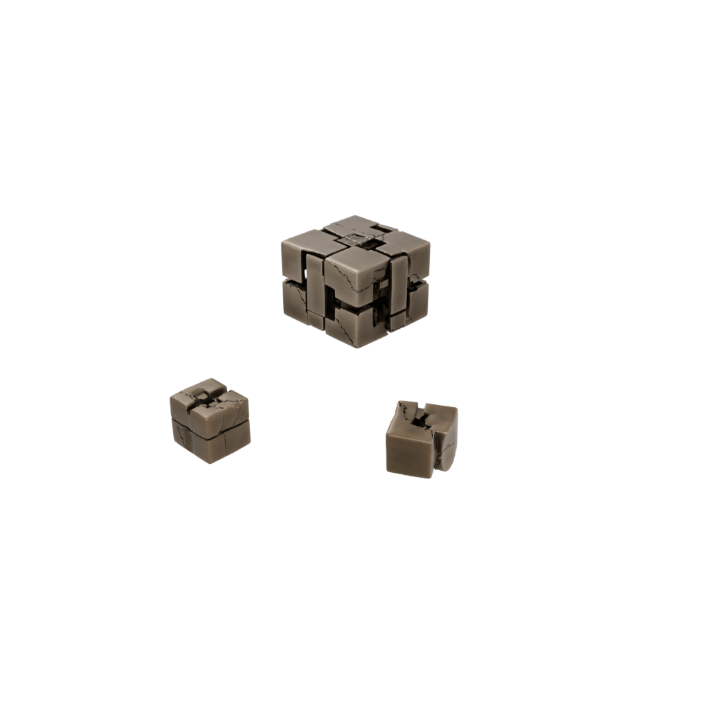 Bronze Infinity Flip Cube