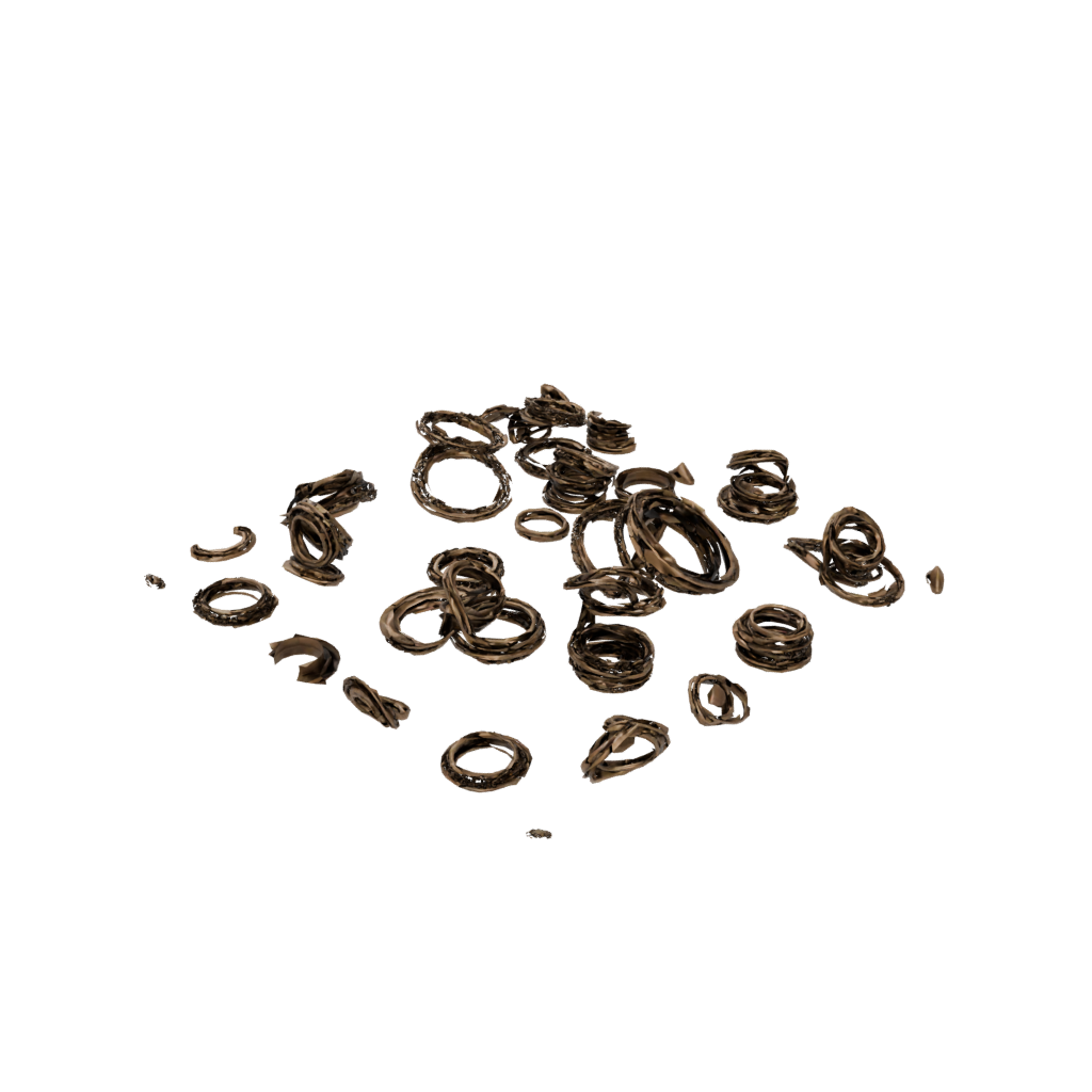 Bronze Nested Rotating Rings