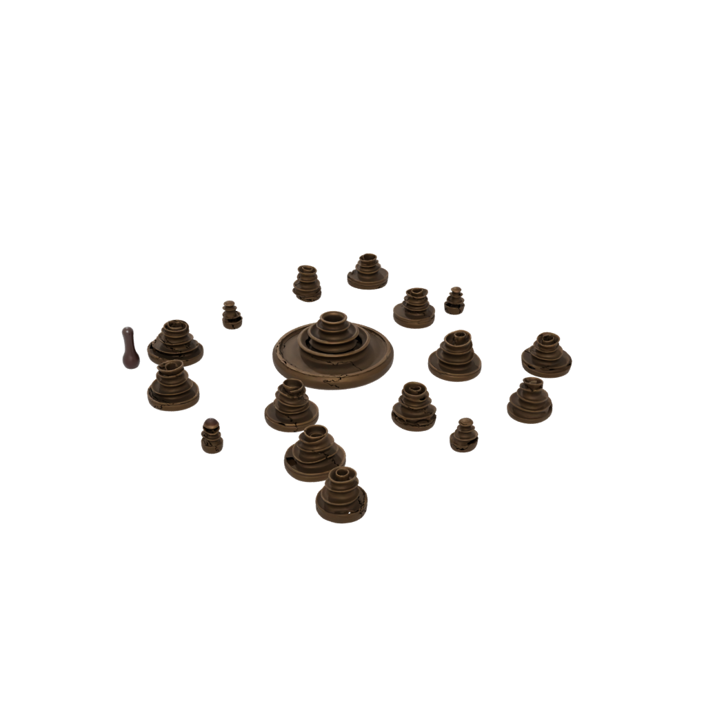 Bronze Spinning Top Set