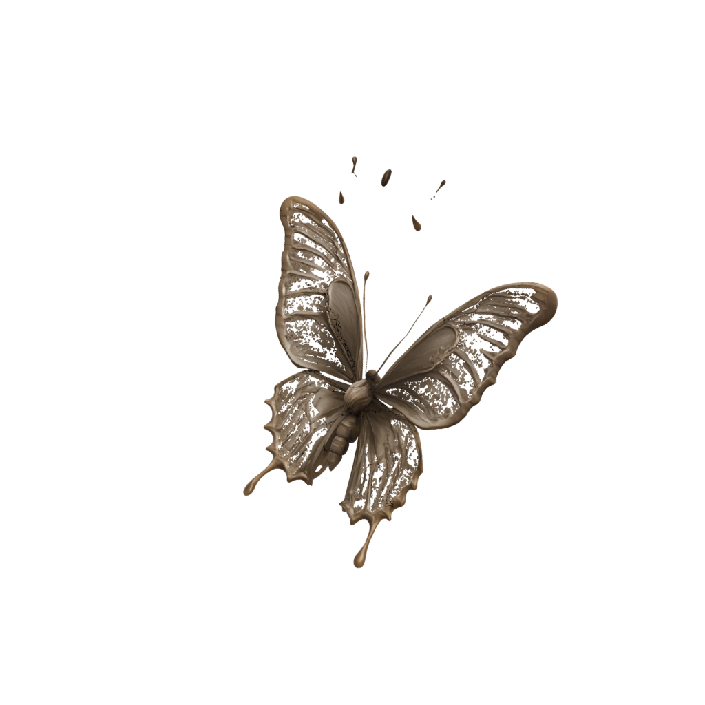Bronze Textured Articulated Butterfly