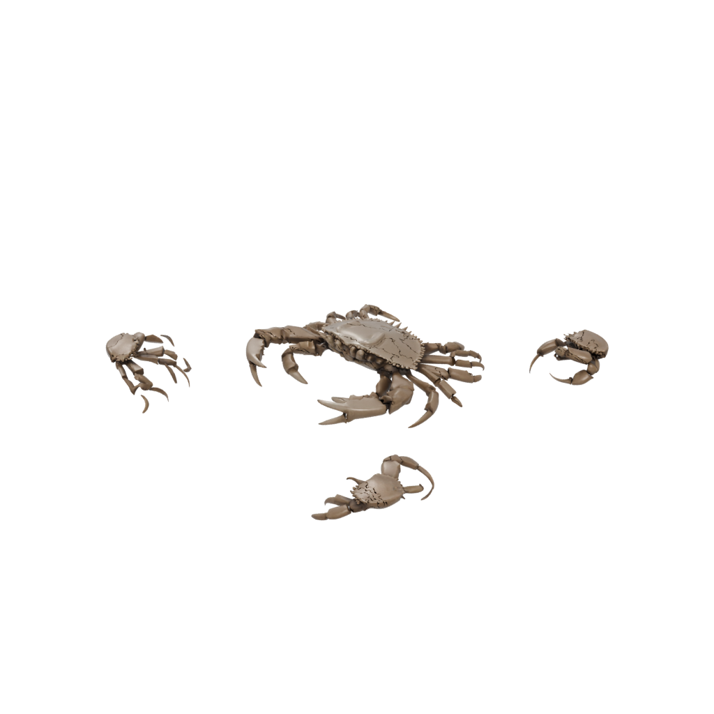 Bronze Textured Articulated Crab