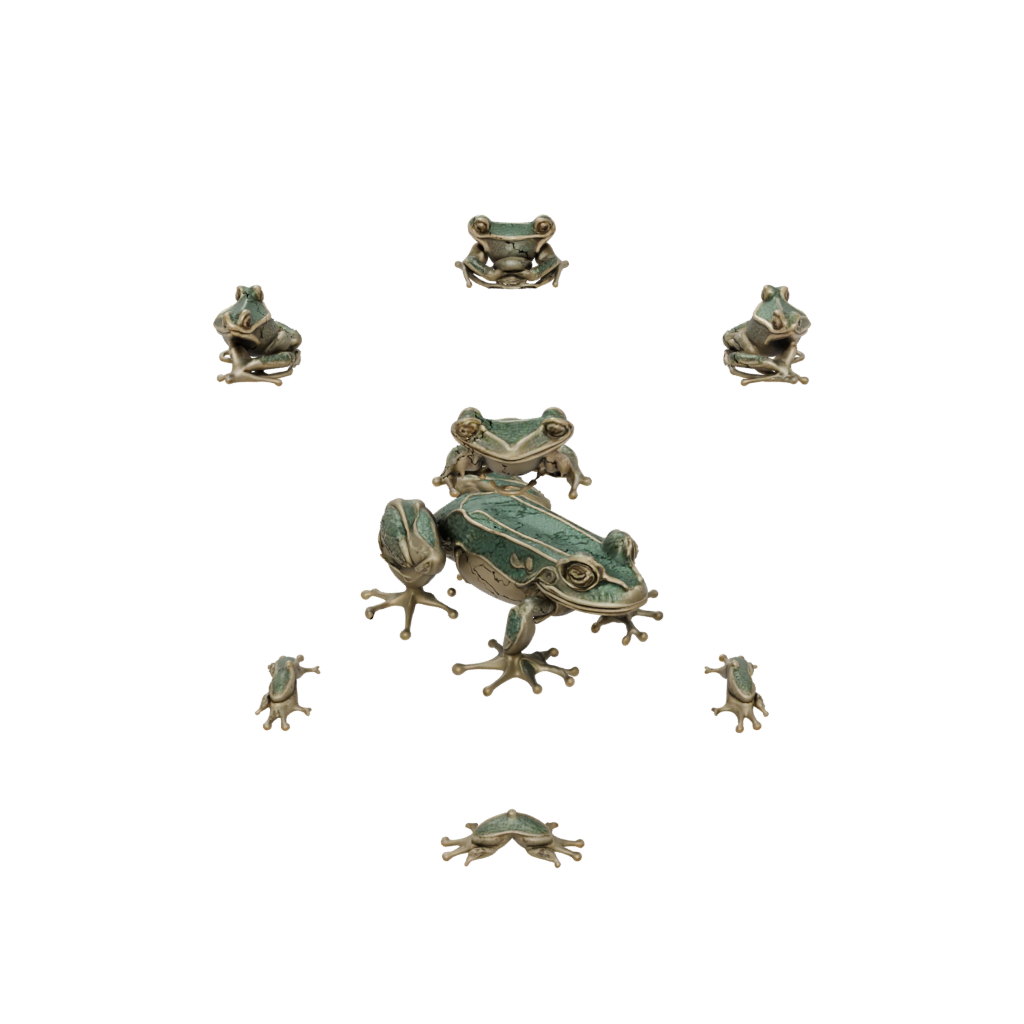 Bronze Textured Articulated Frog