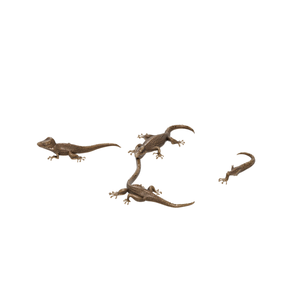 Bronze Textured Articulated Lizard