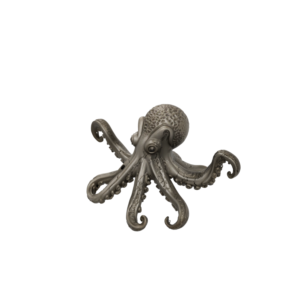 Bronze Textured Articulated Octopus Mini