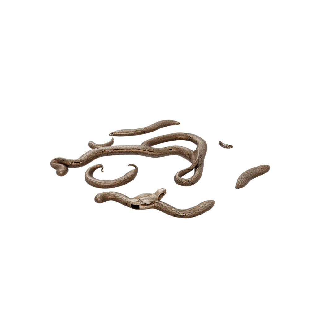 Bronze Textured Articulated Snake Long