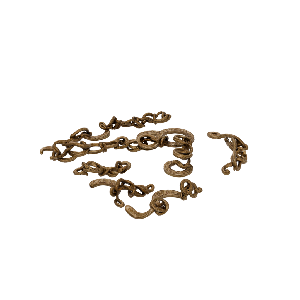 Bronze Textured Interlocking Ring Chain