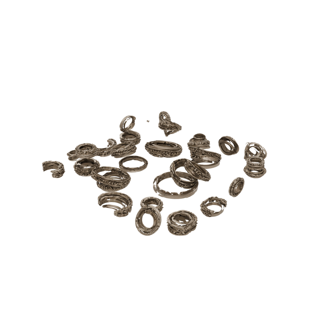 Bronze Textured Nested Rotating Rings