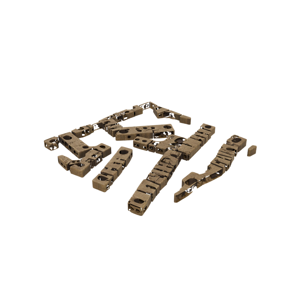 Bronze Textured Pivot Domino Chain