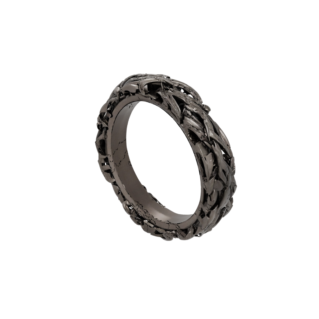 Bronze Textured Sensory Chain Ring